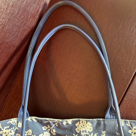 Joann Fabrics reversible canvas large tote bag detachable pouch blue bird cotton - Picture 11 of 16